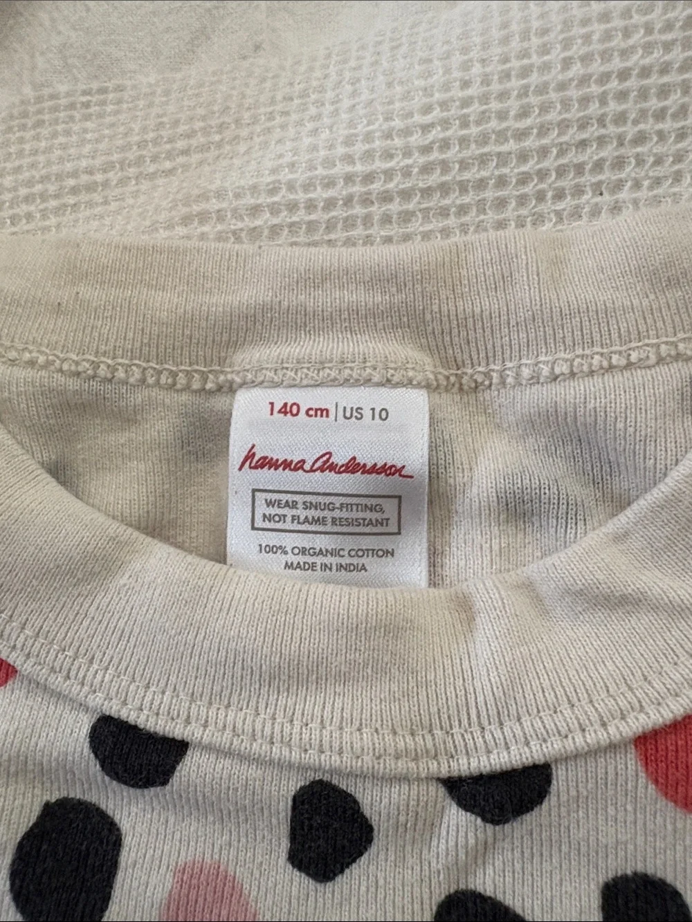 Hanna Andersson Cream Dot-Print Pajama Set with Multicolor Spots